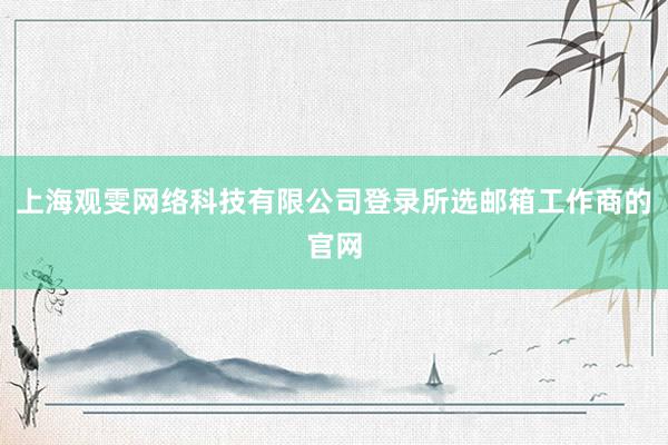 上海观雯网络科技有限公司登录所选邮箱工作商的官网
