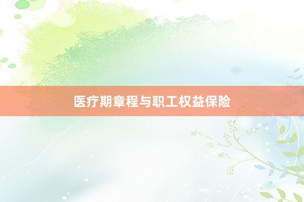 医疗期章程与职工权益保险